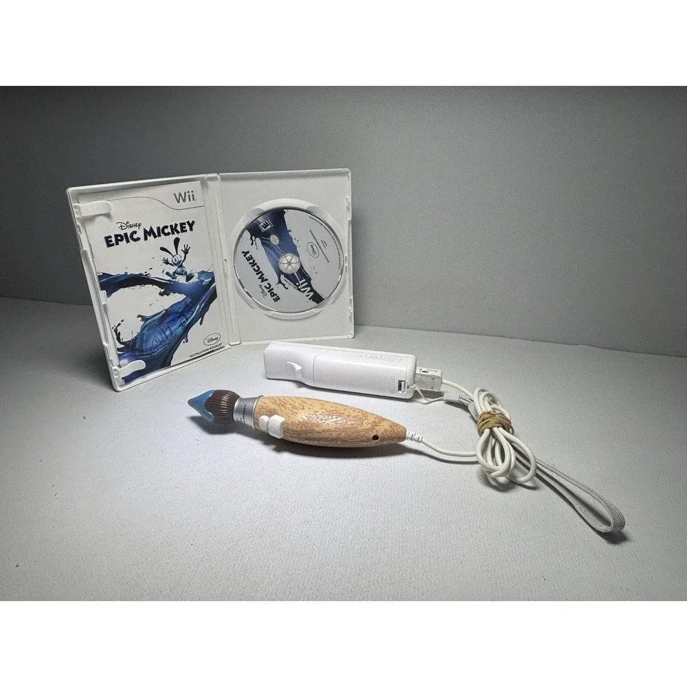 Disney Epic Mickey Wii Paintbrush Nunchuck Bundle